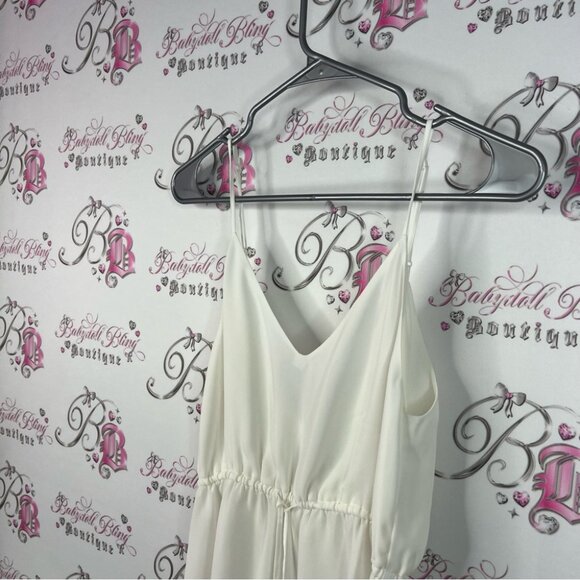 Babaton aritzia tank top white Cream Camisole Top tie up ribbon - Picture 4 of 6